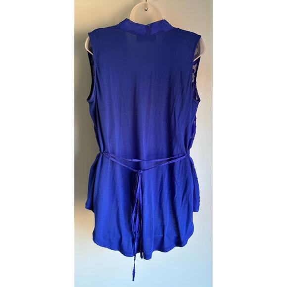 Sunday in Brooklyn Anthropologie Blouse Floral Blue Large - Picture 2 of 11